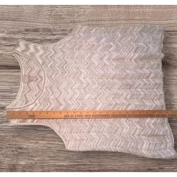 Chicos Sz 3 Silver Chevron Sleeveless Knit Top Size XL Casual Comfort Layering - Picture 5 of 7